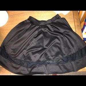 A black skater skirt